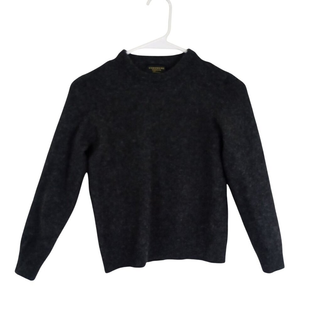Club Room Luxury Cashmere Sweater Sz M Kids Gray Crewneck 100% Cashmere